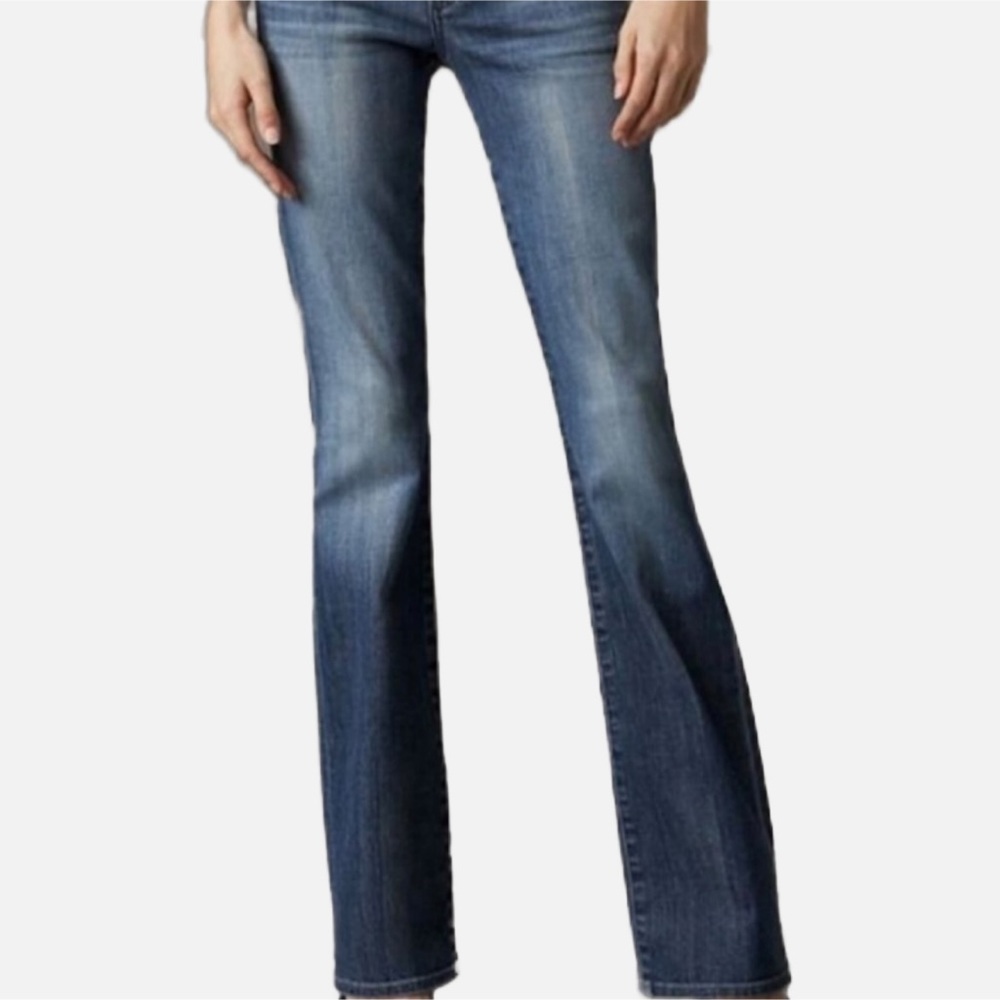 7 For All Mankind Jeans. Woman’s Size 27. Low Rise, Dark Wash, Bootcut.